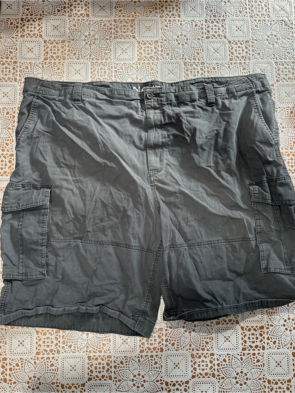 Nautica Men’s Size 52 Gray Cargo Shorts Cotton Utility Pockets